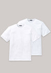 Schiesser Men's 2 Pack Cotton American T-Shirt, White