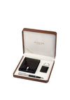 Jos Von Arx Croc Print Leather Wallet, Ball Point Pen and Key Chain Gift Set