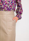 Second Female Francie Leather Mini Skirt, Humus