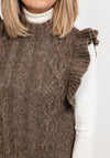 Second Female Gunhild Wool Knit Vest, Brown