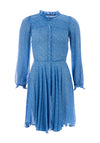 Second Female Mano Plisee Dress, Blue