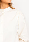 Second Female Reid Volume Sleeves Flat Collar Shirt, Cream