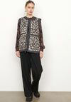 Second Female Annie Floral Print Quilted Waistcoat, Black Multi
