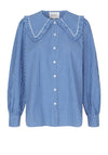 Second Female Toto Gingham Collared Shirt, Blue and White