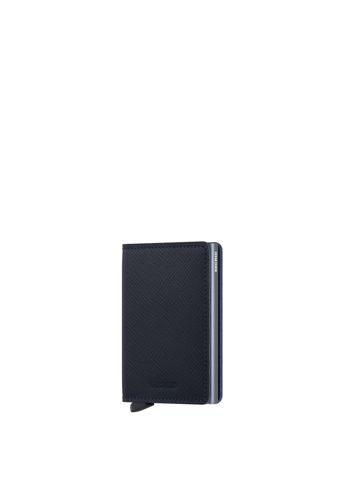Secrid Leather Slim Wallet, Saffiano Navy