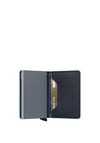 Secrid Leather Slim Wallet, Saffiano Navy