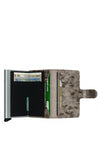 Secrid Leather Mini Wallet, Crisple Taupe Camo