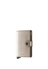 Secrid Leather Mini Wallet, Metallic Champagne