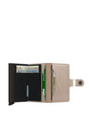 Secrid Leather Mini Wallet, Metallic Champagne