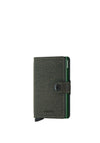 Secrid Leather Twill Look Mini Wallet, Twist Green