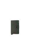 Secrid Leather Twill Look Mini Wallet, Twist Green