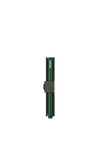 Secrid Leather Twill Look Mini Wallet, Twist Green