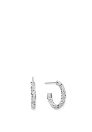 ChloBo Entwined Passion Hoop Earrings, Silver