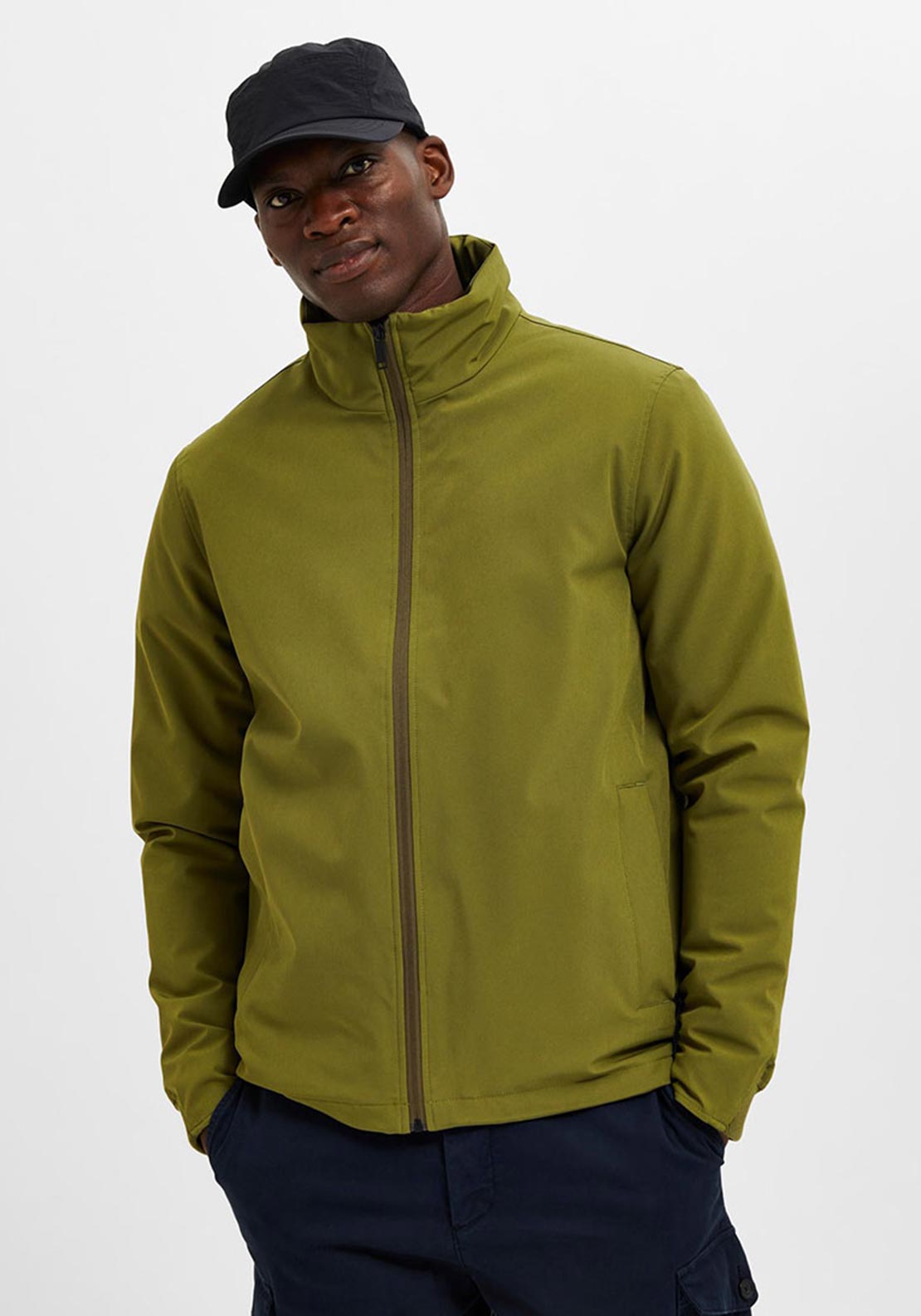 Selected Homme Atlanta Padded Jacket, Olive Branch