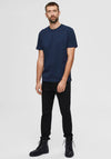 Selected Homme Compacted Organic T-Shirt, Navy Blazer