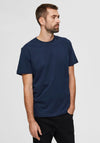 Selected Homme Compacted Organic T-Shirt, Navy Blazer