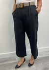 The Serafina Collection One Size Wide Leg Crop Trouser, Black