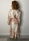 The Serafina Collection Satin Print Dress & Trouser Two-Piece, Beige Multi
