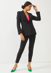 Setre Single Breasted Two Piece Trouser Suit, Black