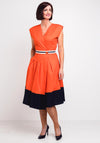 Setre Cotton Wrap Midi Dress, Orange