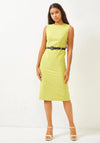 Setre Belted Midi Pencil Dress, Lime Green