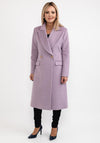 Setre Double Breasted Long Coat, Lilac