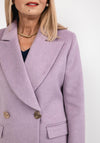 Setre Double Breasted Long Coat, Lilac