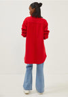 Setre Wool Blend Shirt Jacket, Red