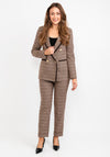 Setre Two Piece Printed Blazer & Trouser Suit, Brown
