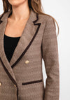 Setre Two Piece Printed Blazer & Trouser Suit, Brown