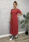 Seventy1 Printed A-Line Midi Dress, Red