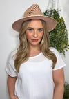 Seventy1 Crochet Fedora Hat, Peach
