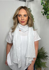 Seventy1 Long Linen Scarf, White