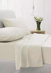 Sheridan 500TC Cotton Sateen Flat Sheet, Chalk