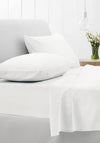 Sheridan 500TC Cotton Sateen Fitted Sheet, Snow
