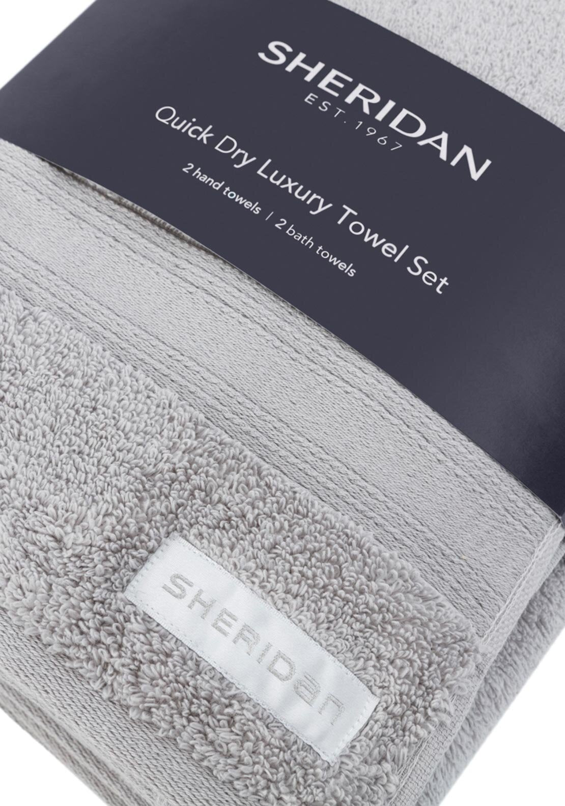 Sheridan Quick Dry Luxury Towel Set, Silver