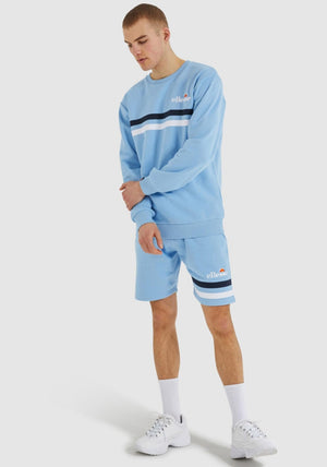 Ellesse Mens Bellucci Crew Neck Sweater, Light Blue