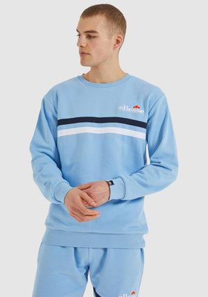 Ellesse Mens Bellucci Crew Neck Sweater, Light Blue