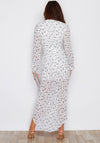 Girl in Mind Indie Printed Wrap Long Dress, White