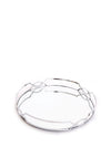 Sil Interiors 29cm Round Mirror Tray, Silver
