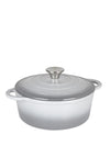 Simply Home Cast Iron 5.2L Round Casserole Dish, Dove Grey