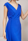 Sisters by Caroline Kilkenny Jacki Frill Trim Dress, Royal Blue