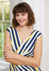 Sisters by Caroline Kilkenny Lolly Stripe Flared Dress, Multi