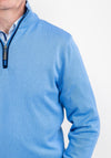 6th Sense Harry Quarter Zip Sweater, Blue