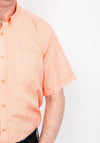 6th Sense Houndstooth Shirt, Orange & White