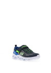 Skechers Boys S Lights Novlo Twisty Brights Velcro Trainer, Navy