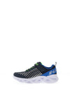 Skechers Boys S Lights Novlo Twisty Brights Velcro Trainer, Navy