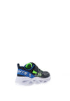 Skechers Boys S Lights Novlo Twisty Brights Velcro Trainer, Navy