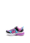 Skechers Girls Sweetheart Lights Trainers, Black Multi
