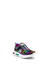 Skechers Girls S-Lights Rainbow Ribbon Trainers, Black Multi